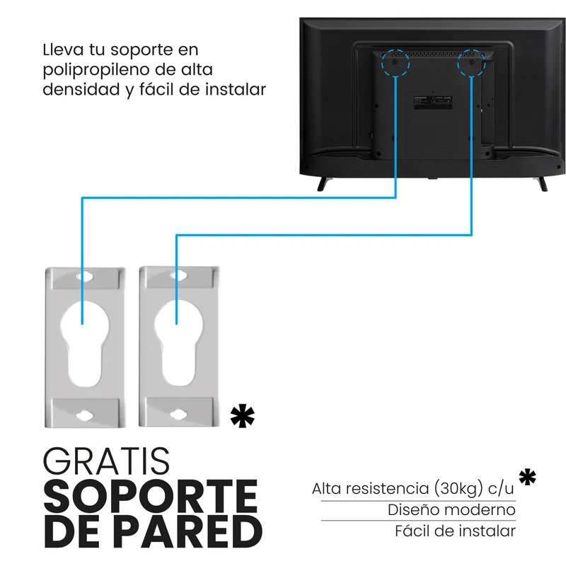 Televisor 40" Full HD Google TV, Incluye Soporte de Pared