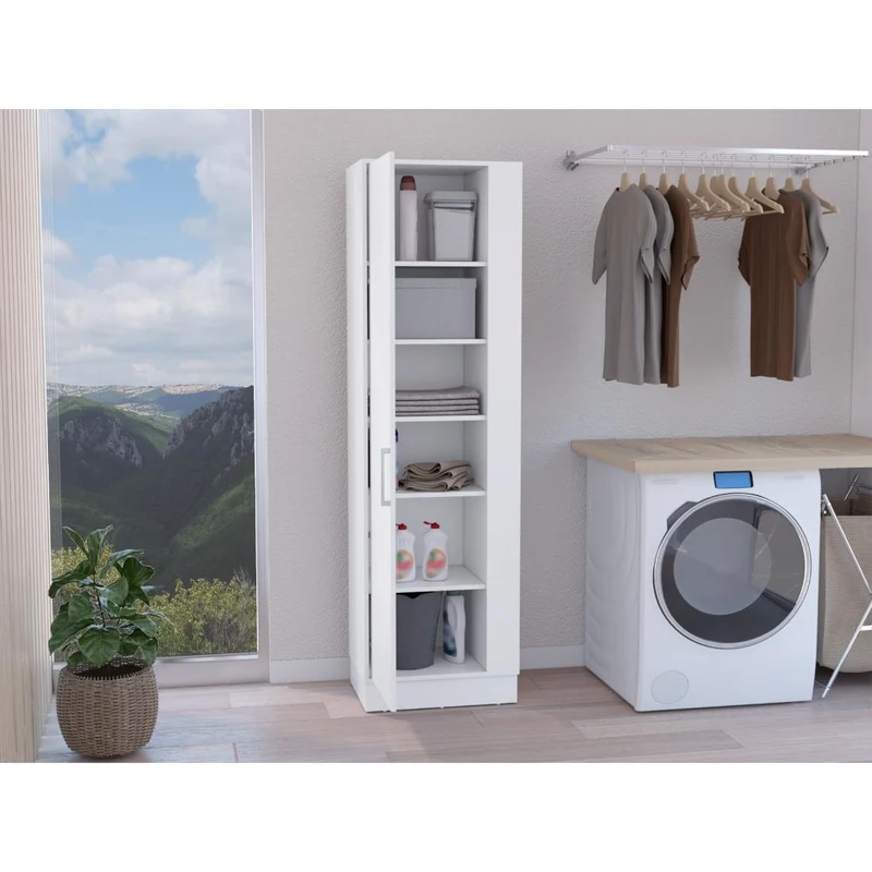 Mueble de Aseo Lirio, Blanco, con Cinco Entrepaños ZF