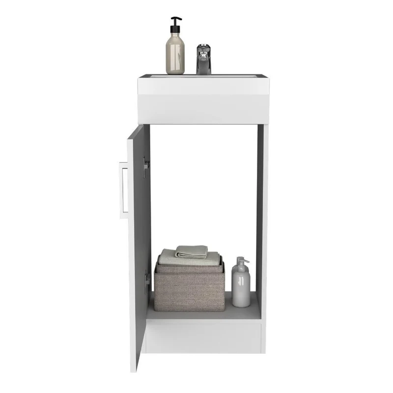 Mueble para Lavamanos Oporto, Blanco, con una Puerta Abatible ZF