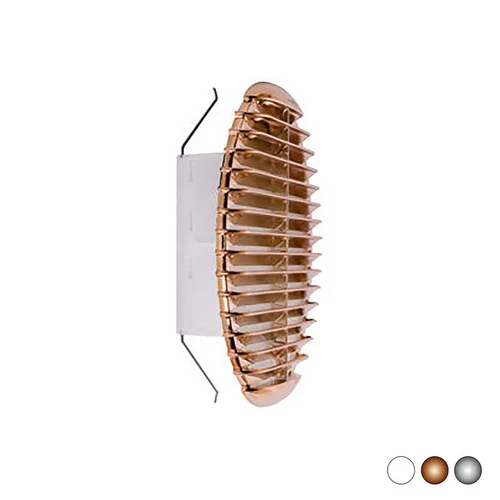 Griglia tonda in materiale termoplastico con molle reclinabili a 90 cromata imb. 160-200 d. 220