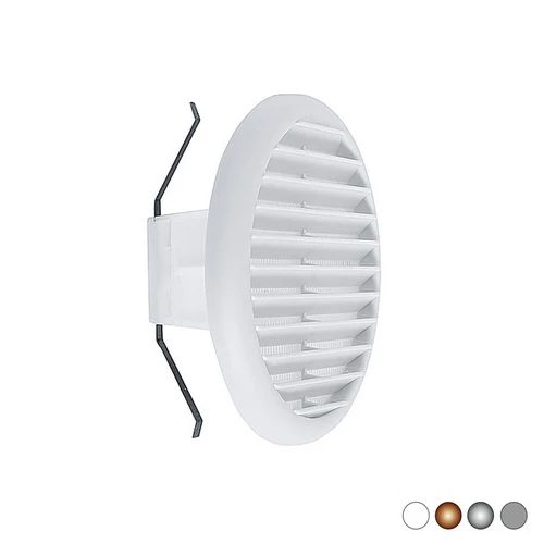 Griglia tonda in materiale termoplastico con molle reclinabili a 90 ramata imb. 80-125 d. 145