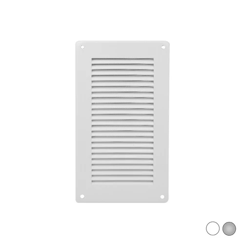 Griglia da sovrapporre in metallo con rete l. 140 x h. 240 mm alluminio argento