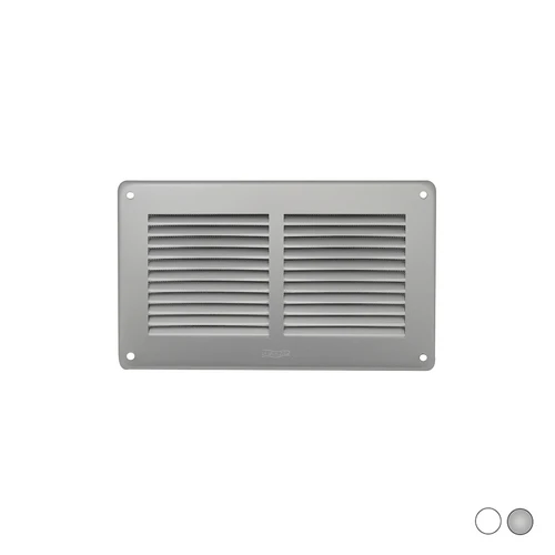 Griglia da sovrapporre in metallo con rete l.240 x h. 140 mm alluminio argento