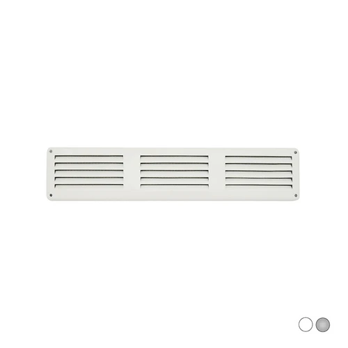 Griglia da sovrapporre in metallo con rete l. 300 x h. 60 mm alluminio argento