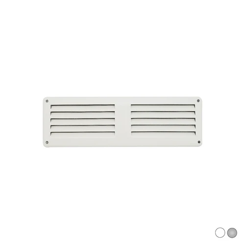 Griglia da sovrapporre in metallo con rete l. 200 x h. 60 mm bianco