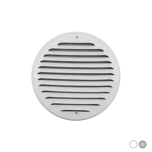 Griglia tonda da sovrapporre in metallo con rete d. 175 mm alluminio bianco