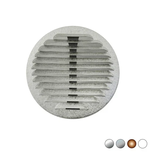 Griglia tonda in metallo con molle e rete d.80-140 mm alluminio bianco