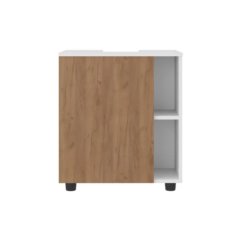 Mueble para Lavamanos Pascuale, Blanco Duqueza y Fresno Europeo, No Incluye Lavamanos ZF