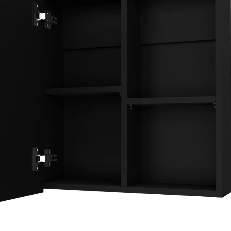 Gabinete de Baño Luma, Wengue, con Puerta Espejo y Dos Entrepaños para Ubicar Múltiples Objetos ZF
