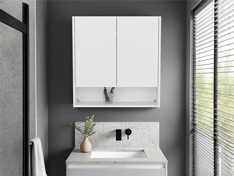 Gabinete de Baño Colet, Kronos Blanco, con Espacio para Colocar Objetos ZF