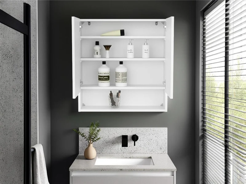 Gabinete de Baño Colet, Kronos Blanco, con Espacio para Colocar Objetos ZF