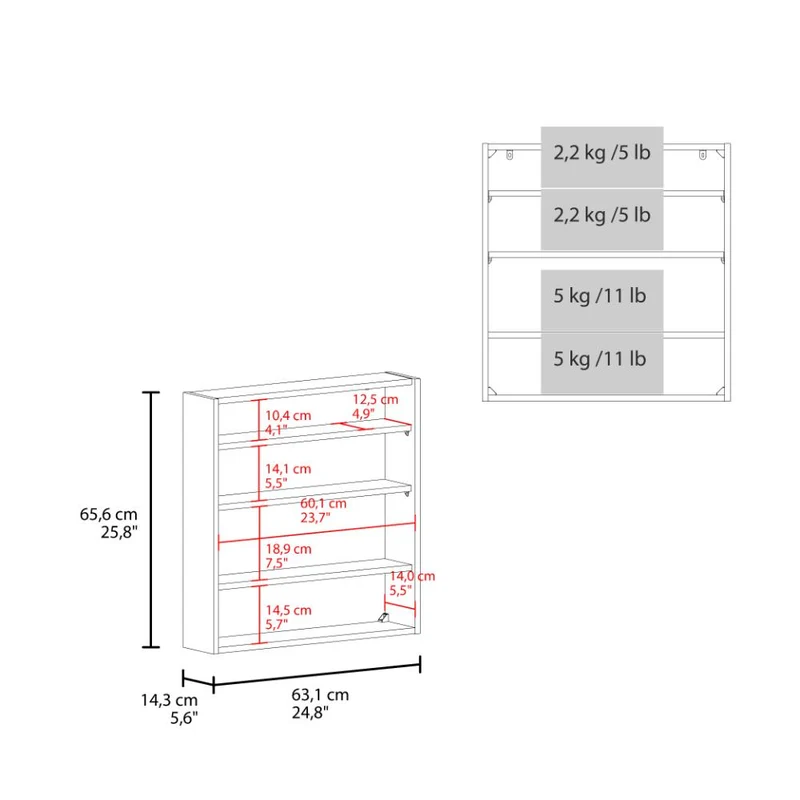 Gabinete de Baño Colet, Kronos Blanco, con Espacio para Colocar Objetos ZF