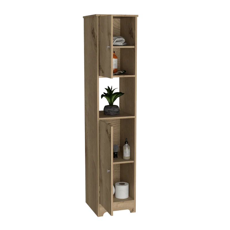 Mueble Auxiliar de Baño Ibis, Café Claro, con Dos Puertas Batientes ZF