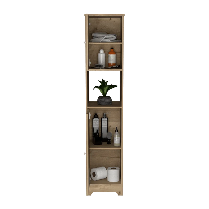 Mueble Auxiliar de Baño Ibis, Café Claro, con Dos Puertas Batientes ZF