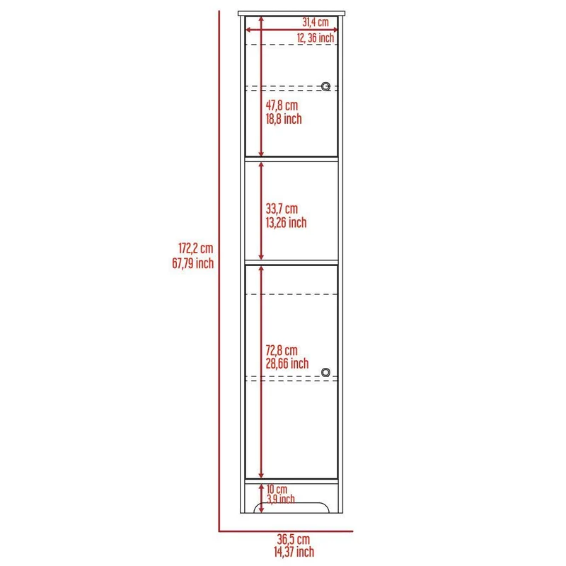 Mueble Auxiliar de Baño Ibis, Café Claro, con Dos Puertas Batientes ZF