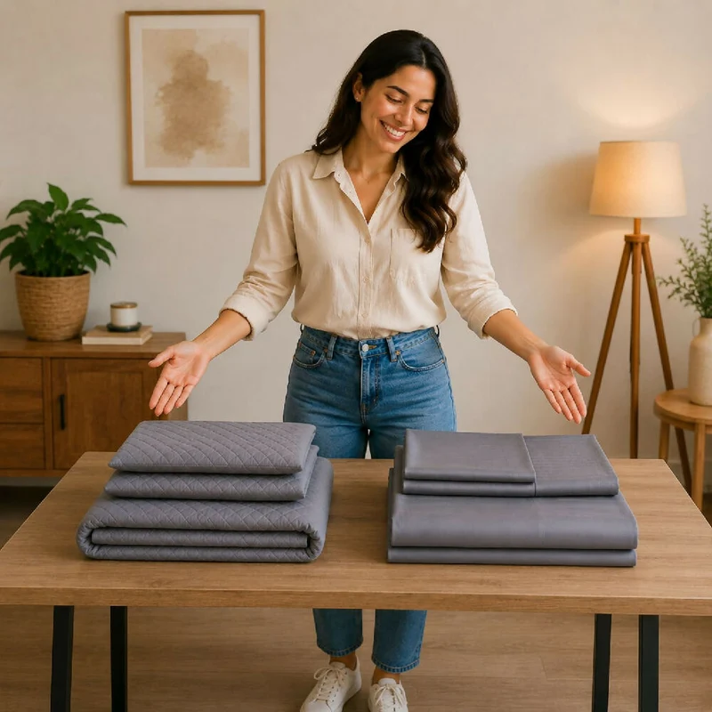 Combo Protector Colchon + Juego De Sábanas Sencilla Gris
