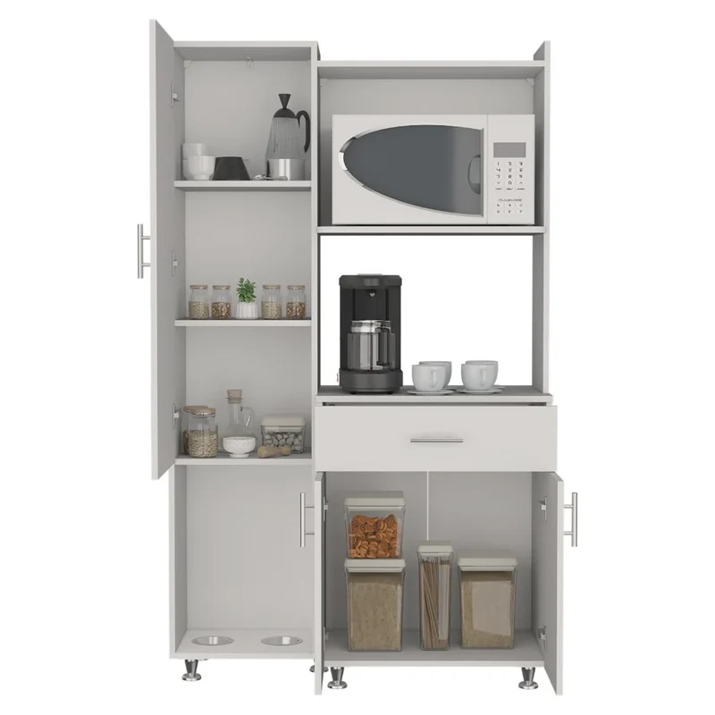 Alacena Multiusos Panter Eco, Kronos Blanco, una Puerta Abatible y Variedad de Entrepaños ZF