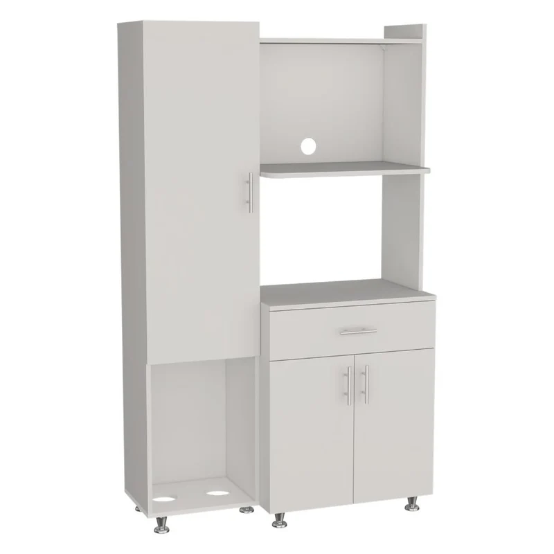 Alacena Multiusos Panter Eco, Kronos Blanco, una Puerta Abatible y Variedad de Entrepaños ZF