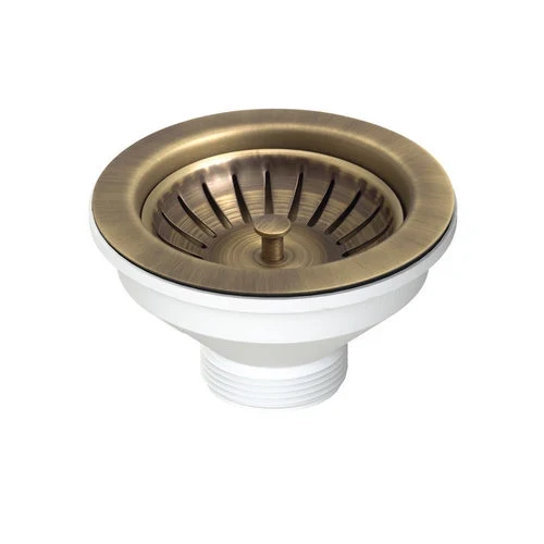 Piletta 114 mm per lavello con foro 90 mm copper rame anticato