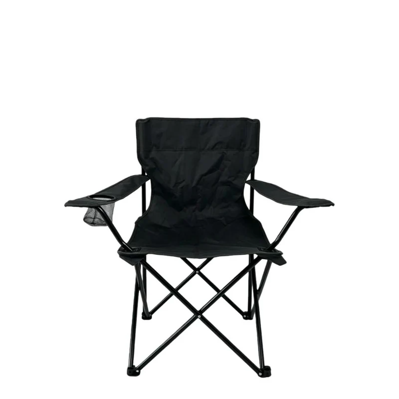 Set de 4 Sillas Plegable Camping Tanzania, Negro, Incluye Bolsa de Transporte