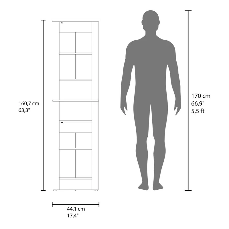 Mueble Auxiliar para Baño Vanes, Wengue, con espacio para objetos decorativos