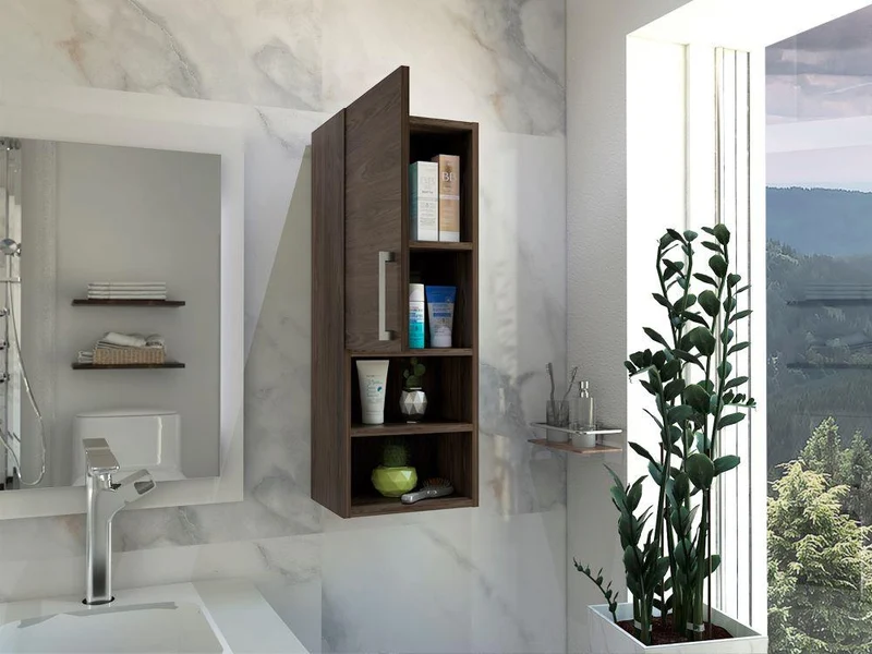 Gabinete de Baño Apolis, Avellana, con Espacio para Guardar Objetos de Aseo Personal