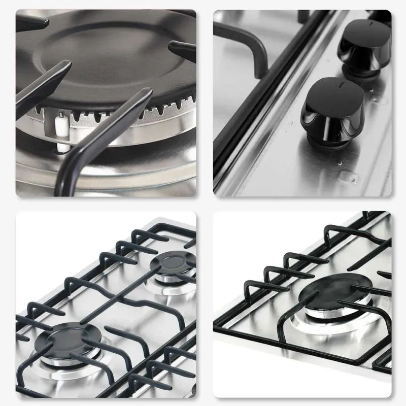 Estufa Empotrar Inox 4 Puestos 65cm Gas Natural Challenger Ss6640