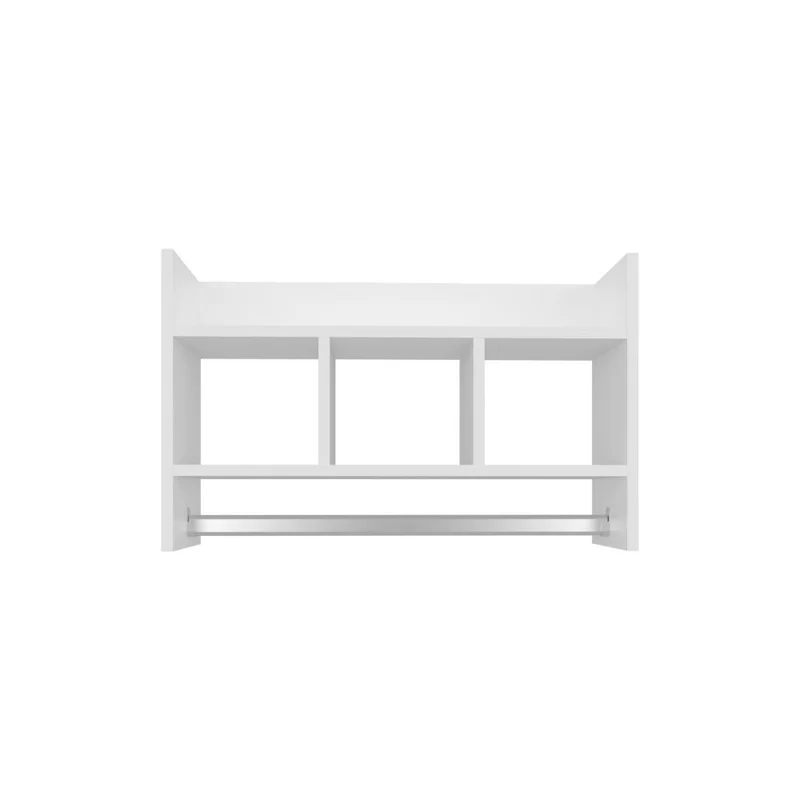 Gabinete de Baño Beki, Kronos Blanco, con Espacio para Ubicar Objetos y un Tubo para Colgar Toallas ZF