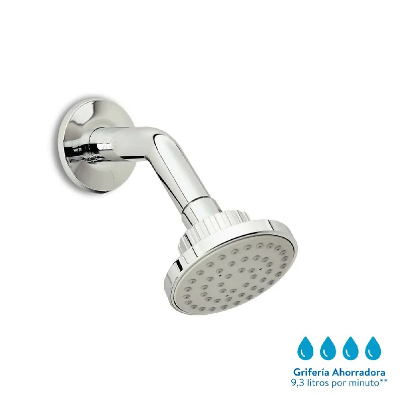 Regadera Corona Ultra Ahorradora Grival con Brazo Dalia