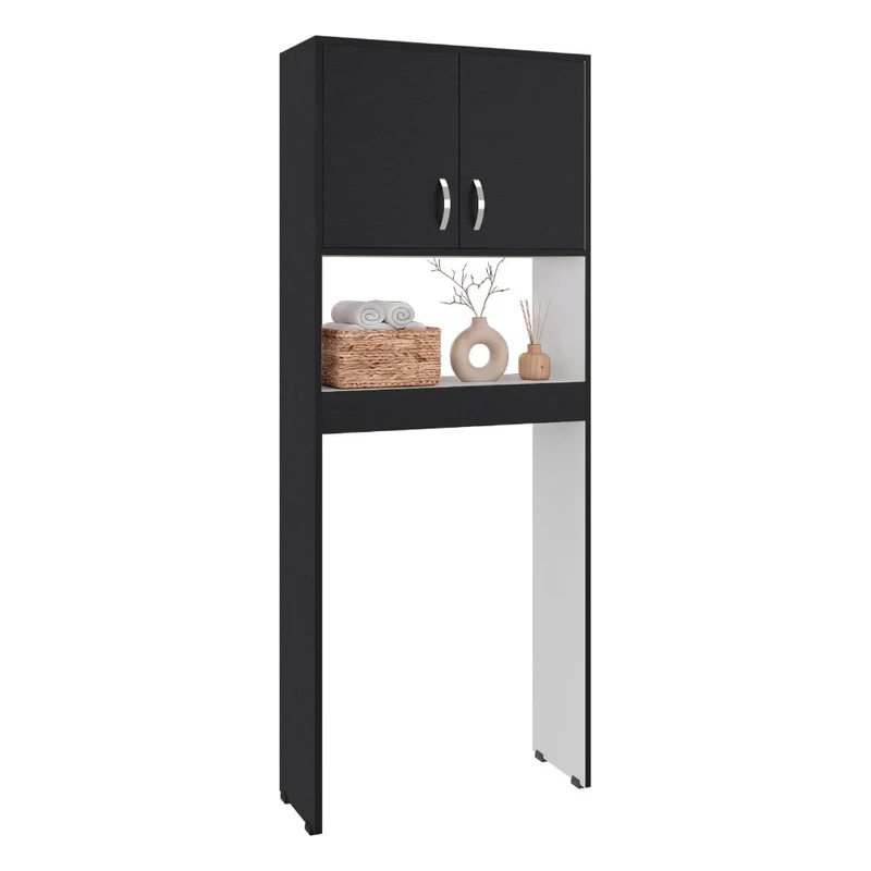 Gabinete de Baño Bristol 25, Wengue y Blanco, Amplios Espacios para Colocar Objetos Decorativos ZF
