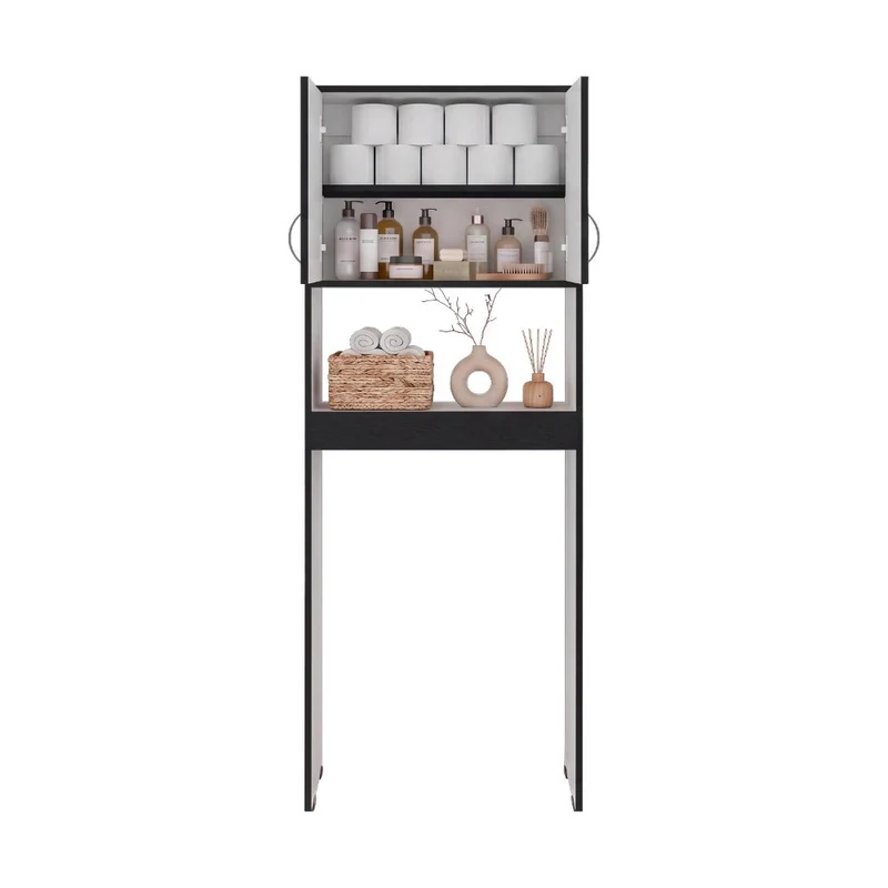 Gabinete de Baño Bristol 25, Wengue y Blanco, Amplios Espacios para Colocar Objetos Decorativos ZF