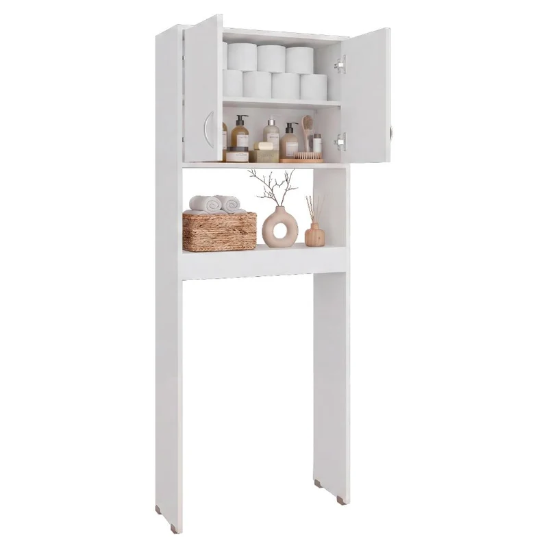 Gabinete de Baño Bristol 25, Kronos Blanco, Amplios Espacios para Colocar Objetos Decorativos ZF