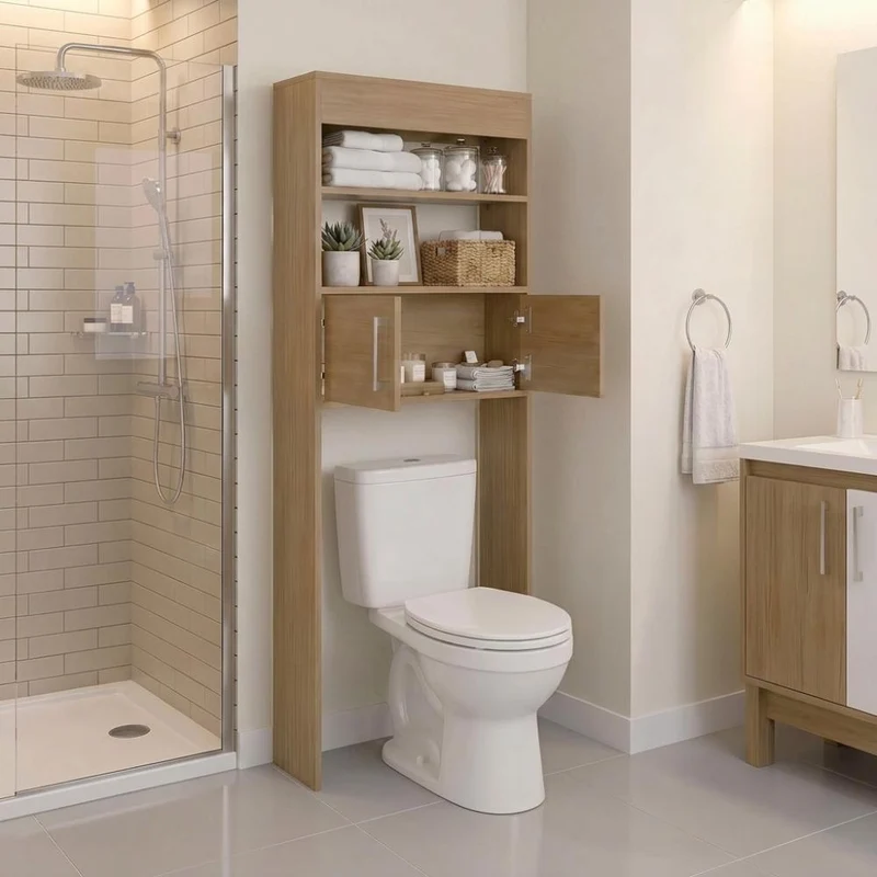 Gabinete de Baño Madrid, Kronos Fresno, Amplios Espacios para Colocar Objetos Decorativos ZF