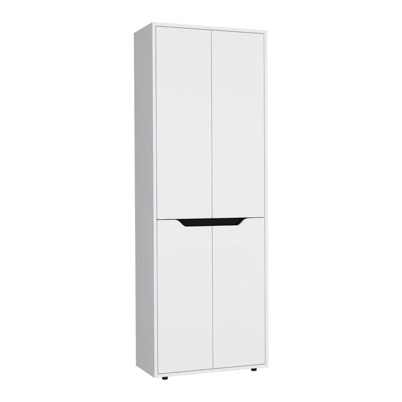 Alacena Gerg, Blanco y Wengue, con Espacio para Guardar Insumos y Utensilios de Cocina ZF
