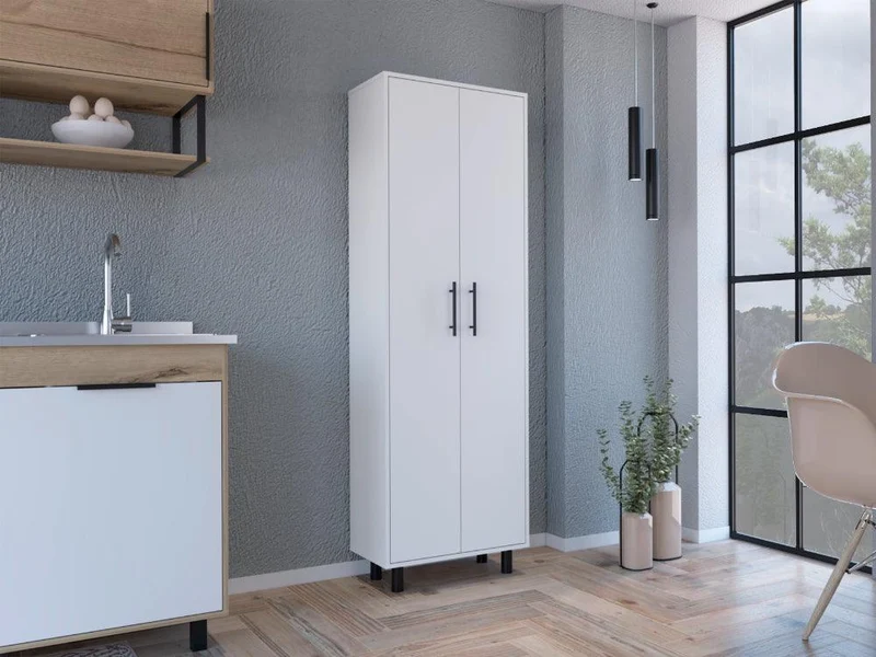 Alacena Cantabria, Blanco, con Cuatro Entrepaños para Guardar Alimentos ZF