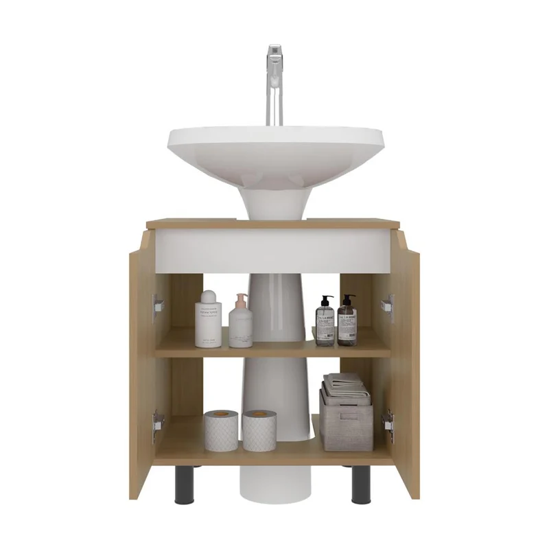Mueble para Lavamanos Marlo, Kronos Fresno y Kronos Blanco, No Incluye Lavamanos