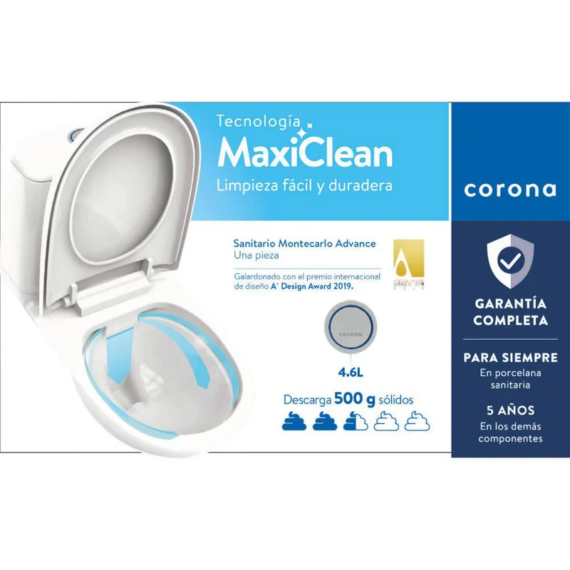 Sanitario Corona Montecarlo Advance Redondo Blanco