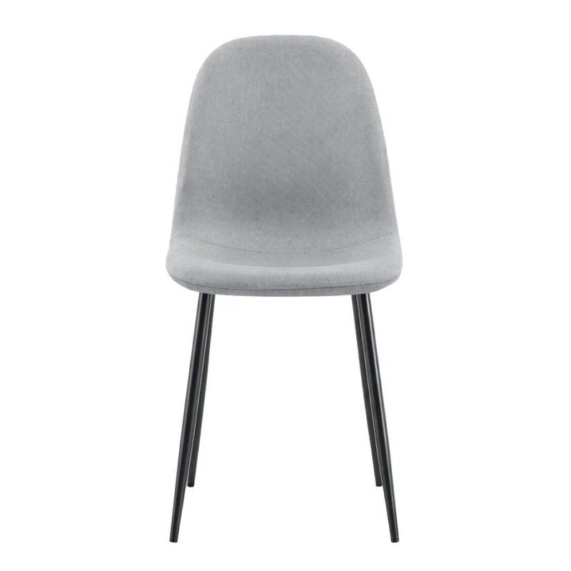 Set de 4 Sillas de Comedor Margarita, Gris, con Espaldar y Diseño Moderno