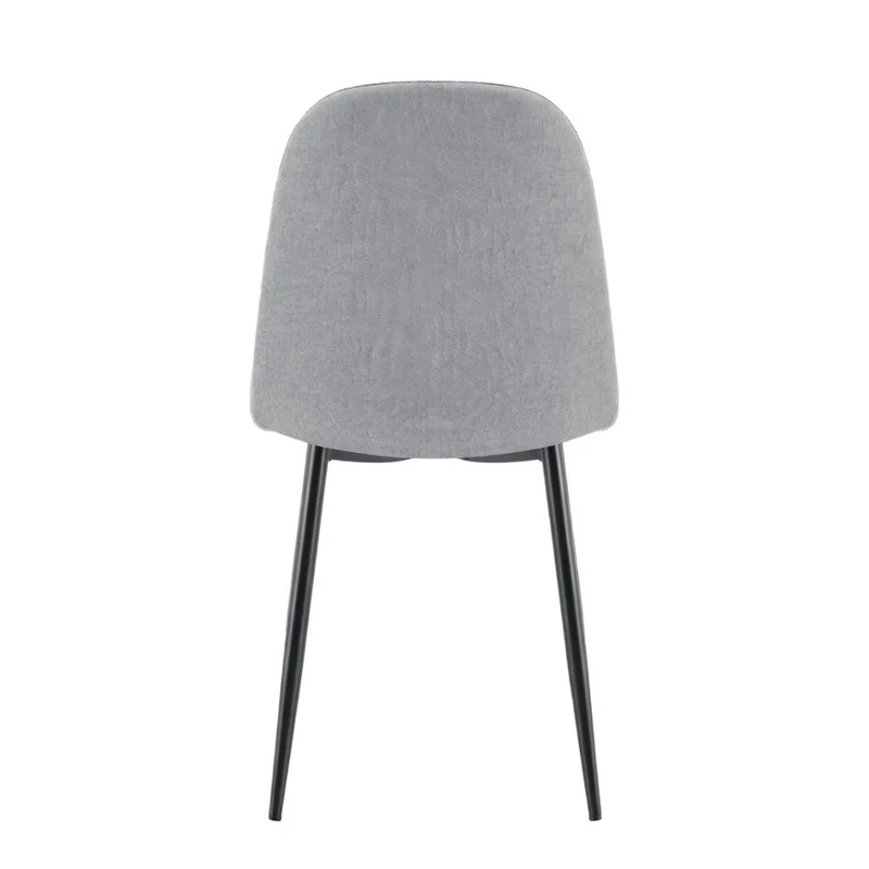 Set de 4 Sillas de Comedor Margarita, Gris, con Espaldar y Diseño Moderno