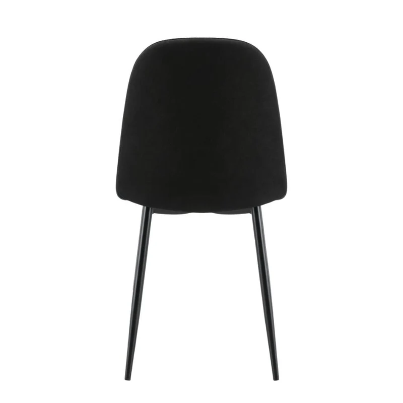 Set de 4 Sillas de Comedor Margarita, Negro, con Espaldar y Diseño Moderno
