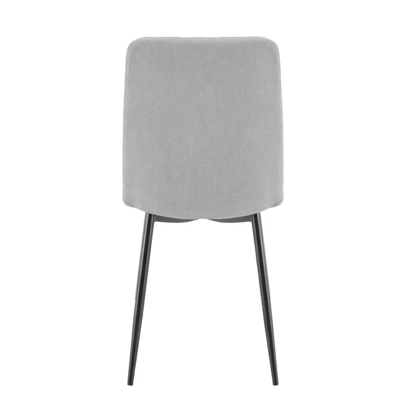 Set de 4 Sillas de Comedor Napoles, Gris, con Espaldar y Diseño Moderno