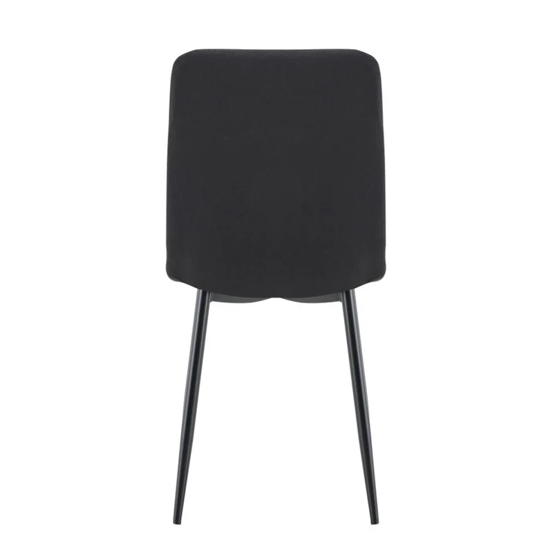 Set de 4 Sillas de Comedor Napoles, Negro, con Espaldar y Diseño Moderno