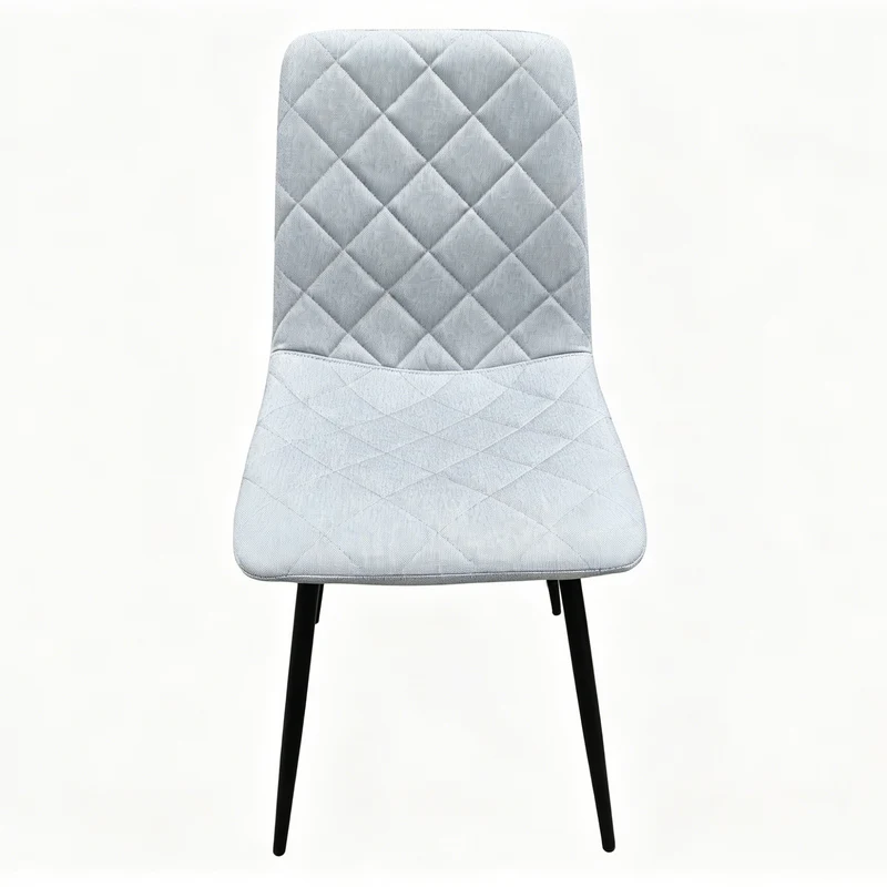 Set de 4 Sillas de Comedor Sorrento, Gris Claro, con Espaldar y Diseño Moderno