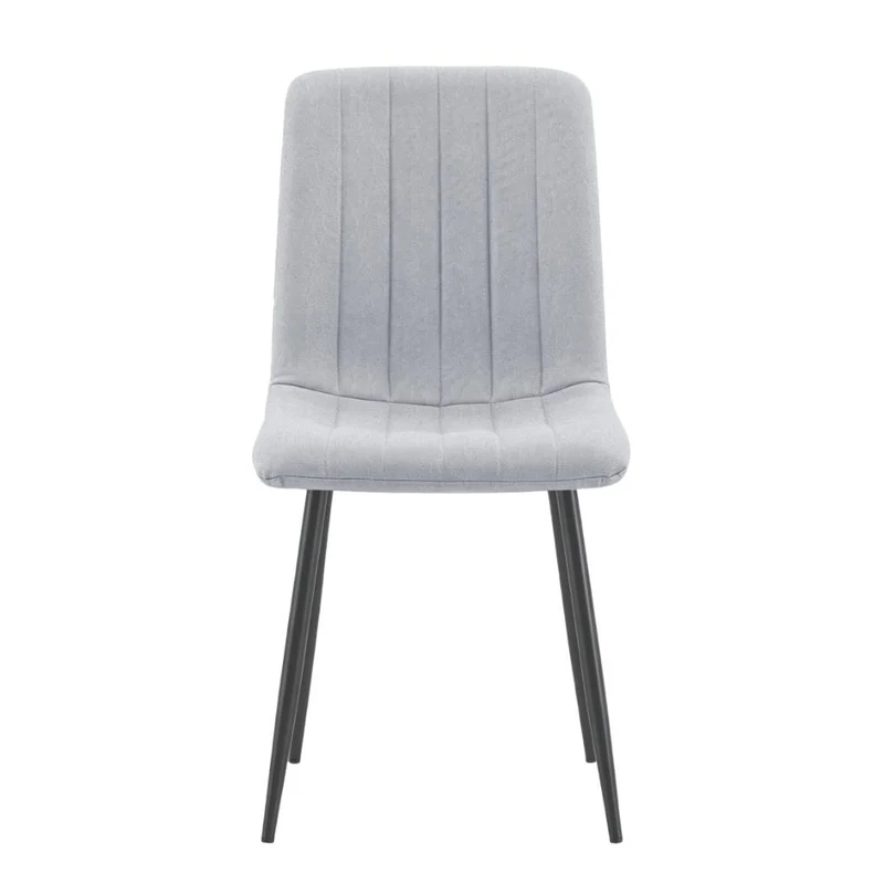 Set de 4 Sillas de Comedor Lusitano, Gris, con Espaldar y Diseño Moderno