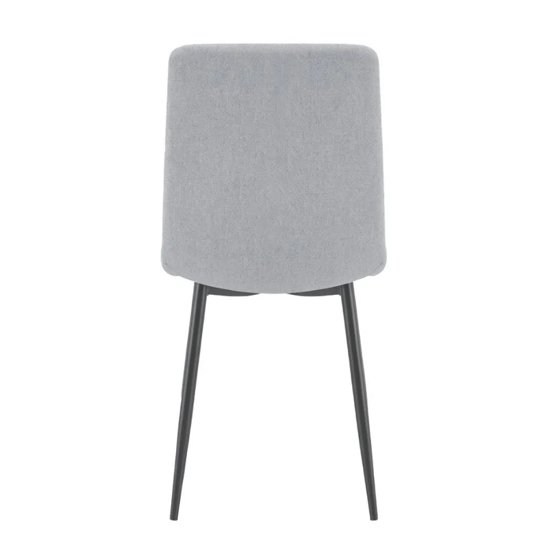 Set de 4 Sillas de Comedor Lusitano, Gris, con Espaldar y Diseño Moderno
