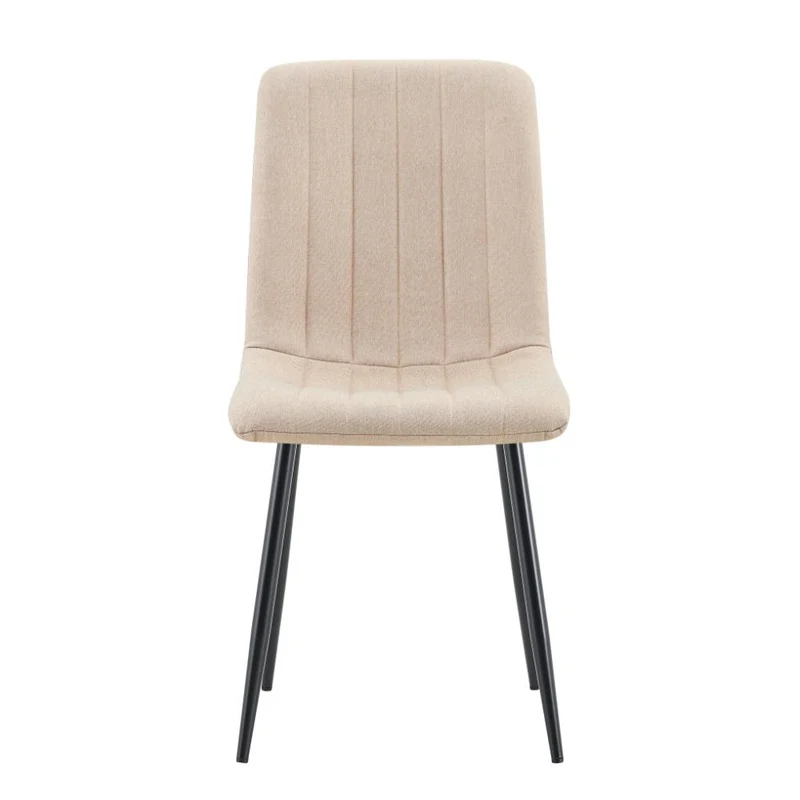 Set de 4 Sillas de Comedor Lusitano, Beige, con Espaldar y Diseño Moderno