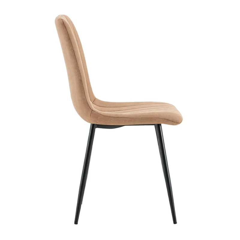 Set de 4 Sillas de Comedor Lusitano, Café, con Espaldar y Diseño Moderno