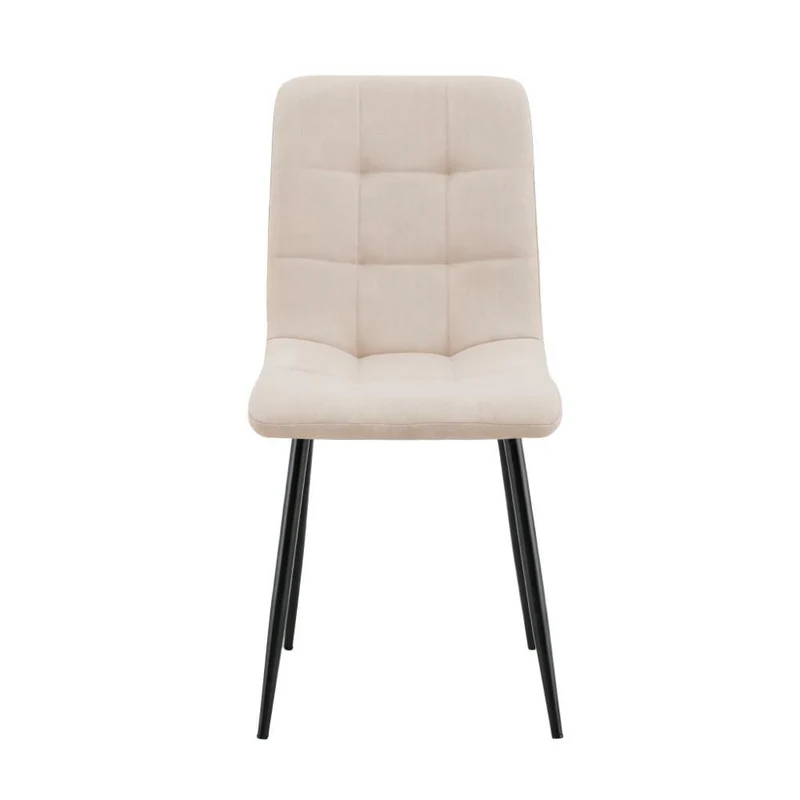 Set de 4 Sillas de Comedor Flex, Color Beige, con Espaldar y Diseño Moderno