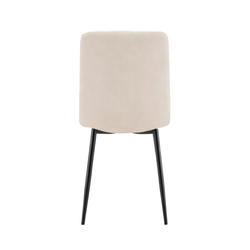 Set de 4 Sillas de Comedor Flex, Color Beige, con Espaldar y Diseño Moderno