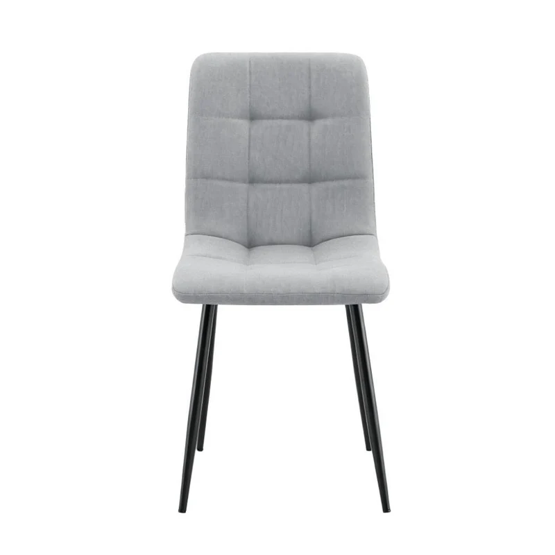 Set de 4 Sillas de Comedor Flex, Color Gris, con Espaldar y Diseño Moderno